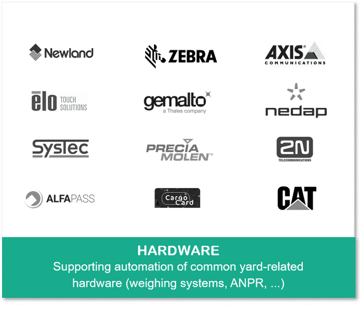 Peripass connects with many hardware systems commonly used by logistics companies