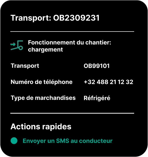 Information d'une transport, Peripass software